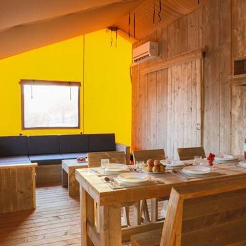 Safarizelt 6 personen - Safari Lodge Zelt | 3 Schlafz. | 6 Pers. | Erhöhte Terrasse | Klimaanlage