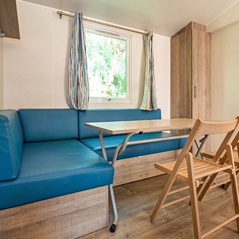 Mobilheim 6 Personen - Comfort XL | 3 Zi. | 4/6 Pers. | Erhöhte Terrasse | Klim.