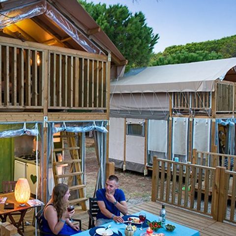 Mobilheim 4 Personen - Airlodge-Zelt | 2 Schlafz. | 4 Pers. | 1 Bad