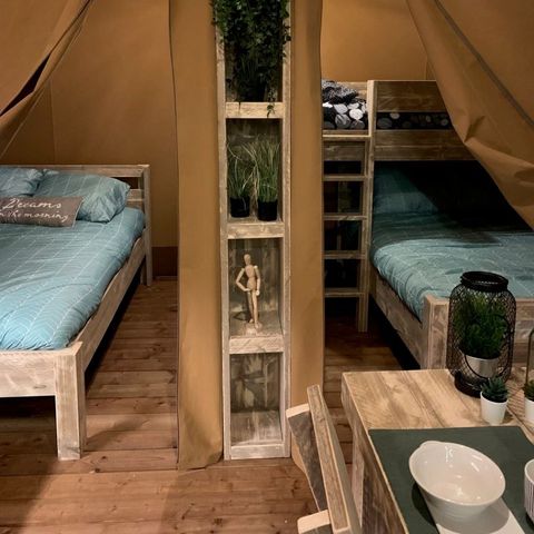 Safarizelt 5 Personen - Zelt Woody 25m² 2Zimmer OHNE SANITÄREN