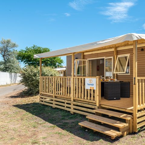 Mobilheim 6 personen - Premium | 3 Schlafz. | 6 Pers. | Lounge Terrasse | Klimaanlage | TV
