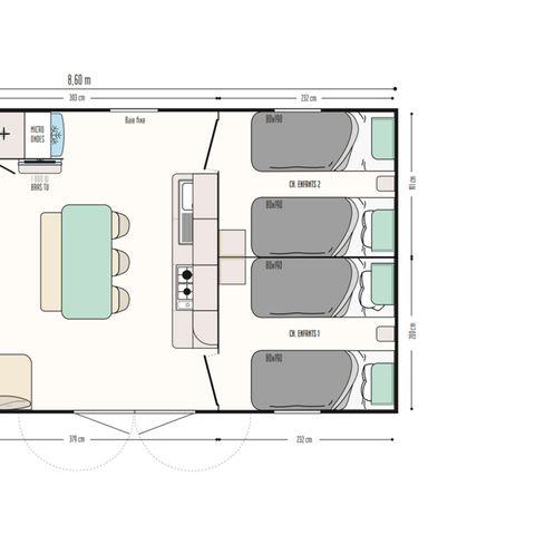 Mobilheim 6 Personen - AGORA 3CH