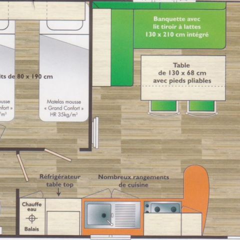 Mobilheim 6 personen - Grand Confort - 28 m2