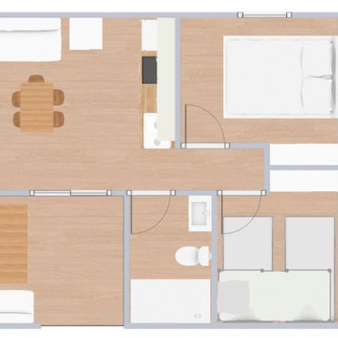 Bungalow 5 Personen - C. Komfort White