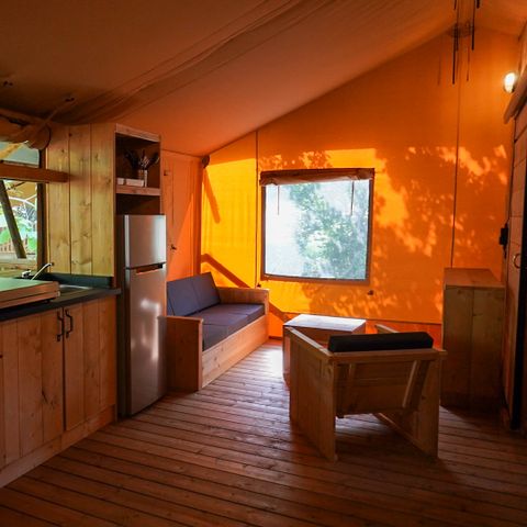 SafariZelt 6 Personen - inkl. Sanitäranlagen am See