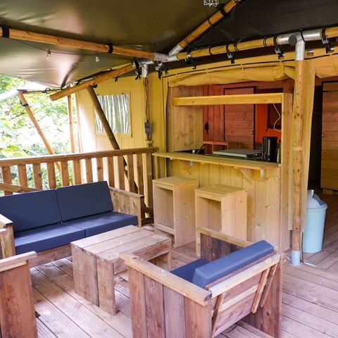 Safarizelt 6 Personen - inkl. Sanitäranlagen am See
