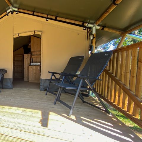Safarizelt 4 personen - inkl. Sanitäranlagen am See