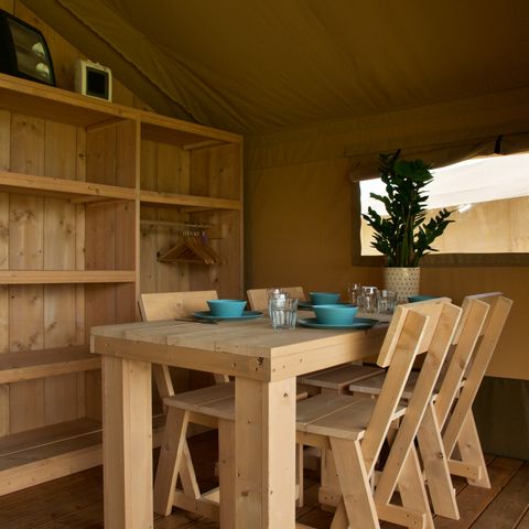 SafariZelt 5 Personen - einschließlich sanitärer Einrichtungen