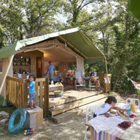 Safarizelt 4 personen - Safaritent Trendy mit Bad