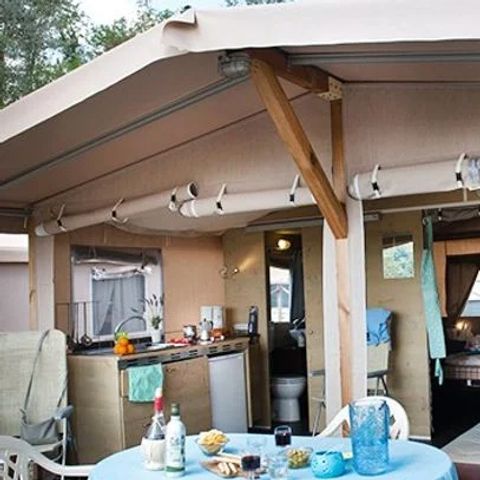 Safarizelt 5 personen - Super Lodge Zelt | 2 Schlafz. | 4/5 Pers. | 1 Bad
