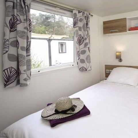 Bungalow 6 Personen - Mobilheim | Premium | 3 Zi. | 6 Pers. | Erhöhte Terrasse | Klima.
