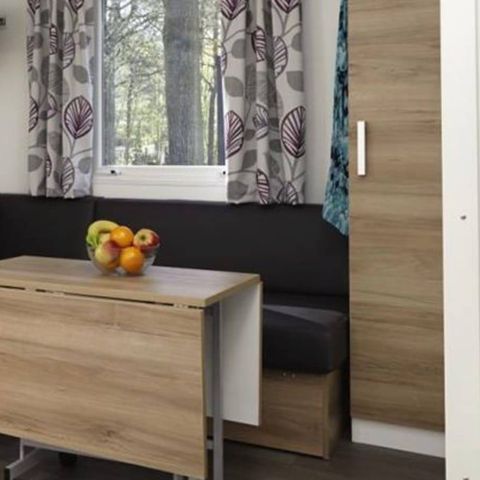 Bungalow 6 Personen - Mobilheim | Premium | 3 Zi. | 6 Pers. | Erhöhte Terrasse | Klima.
