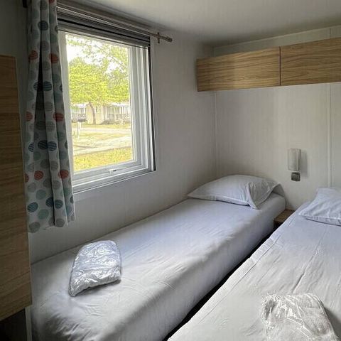 Bungalow 6 Personen - Mobilheim | Comfort | 2 Zi. | 4/6 Pers. | Erhöhte Terrasse | Klim.