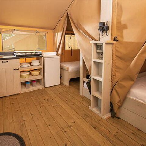 SafariZelt 5 Personen - Eco Lodge Zelt | 2 Schlafz. | 4/5 Pers. | Einfache Terrasse