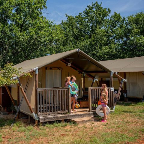 SafariZelt 5 Personen - Eco Lodge Zelt | 2 Schlafz. | 4/5 Pers. | Einfache Terrasse