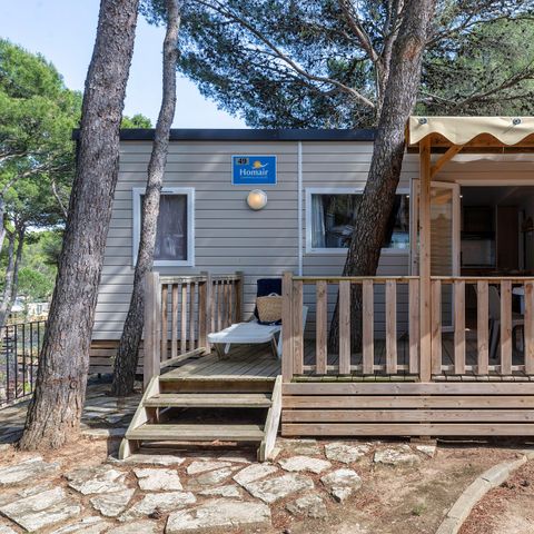 Mobilheim 6 Personen - Premium Azure | 3 Zi. | 6 Pers. | Erhöhte Terrasse | Clim.
