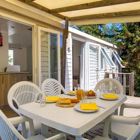 Mobilheim 6 Personen - Mobilheim | Classic XL | 3 Zi. | 6 Pers. | Erhöhte Terrasse | Klima.