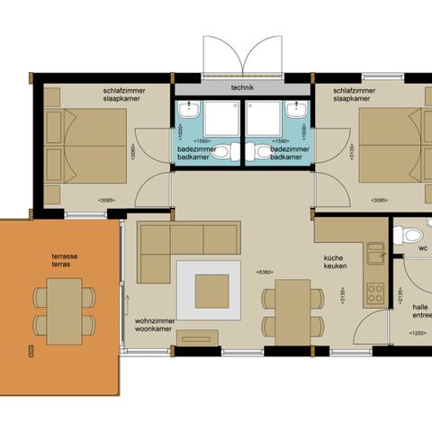 Bungalow 4 Personen - Waldhaus Luxe