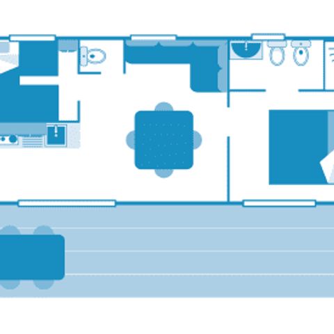 Mobilheim 5 Personen - Cottage superieur 5p 2ch ***