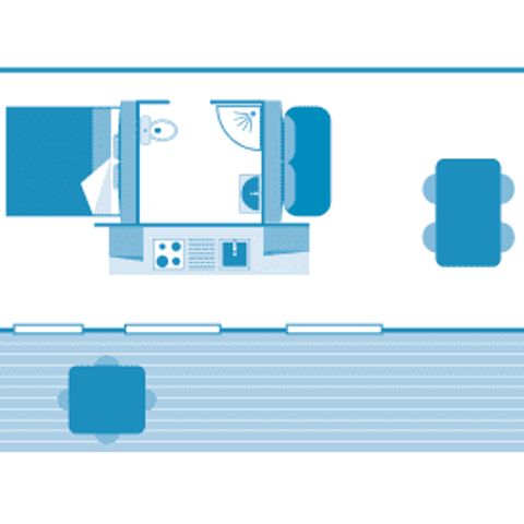 Mobilheim 4 Personen - Suite Lodge 2/4 1 Zi ***
