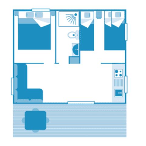 Mobilheim 5 Personen - Zelt Safari 5p 2ch ****