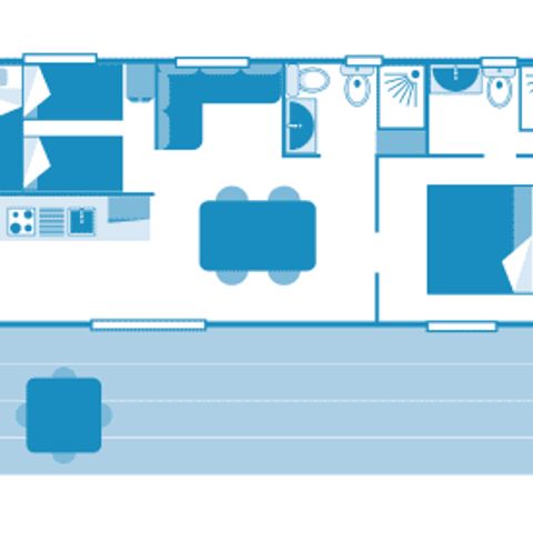 Mobilheim 5 Personen - Cottage superieur 5p 2ch 2sdb ****