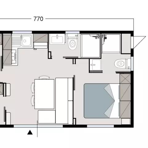Mobilheim 7 Personen - Tahiti 4 Zimmer 6/7 Personen Klimatisiert
