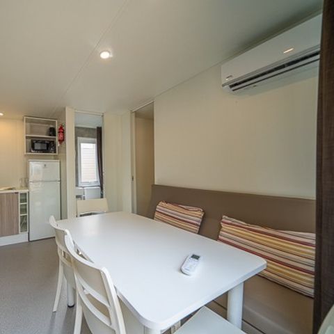 Mobilheim 6 Personen - Comfort | 3 Zi. | 6 Pers. | Erhöhte Terrasse | Clim.