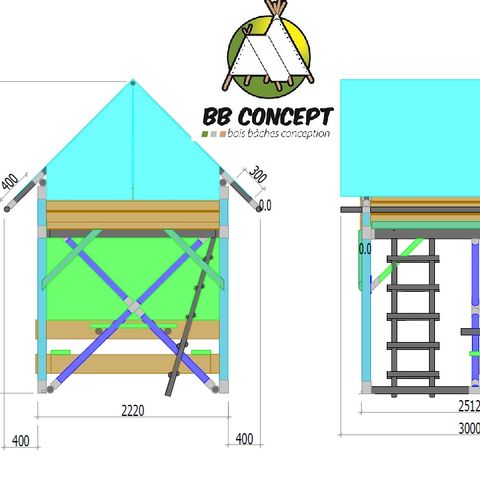 Zelt 2 personen - Zelt Bivouac 2pers - 5m²