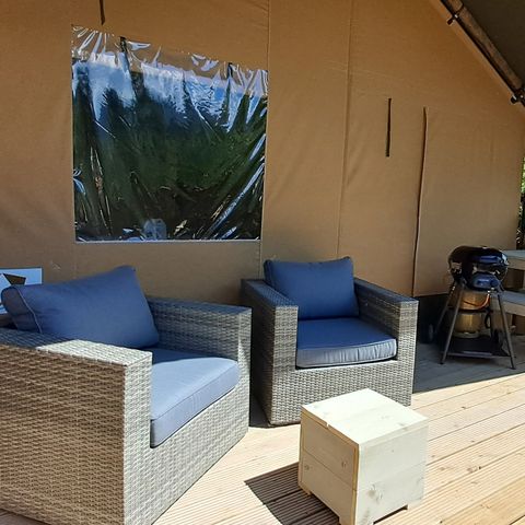 Safarizelt 6 Personen - Zelt Lodge Prestige Plus - 2 Zimmer - 1SDB - 35m²