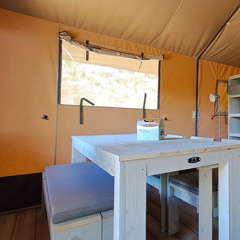 Safarizelt 6 Personen - Zelt Lodge Prestige Plus - 2 Zimmer - 1SDB - 35m²