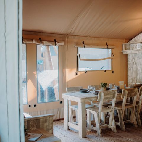 Safarizelt 5 personen - Zelt Wood Prestige Plus 2Sch 1SDB 38m²
