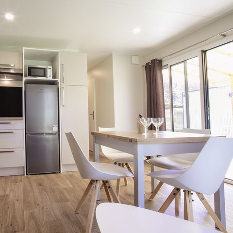 Lodge 4 personen - Lodge Family 34,02 m² - 2 Zimmer + Terrasse + TV