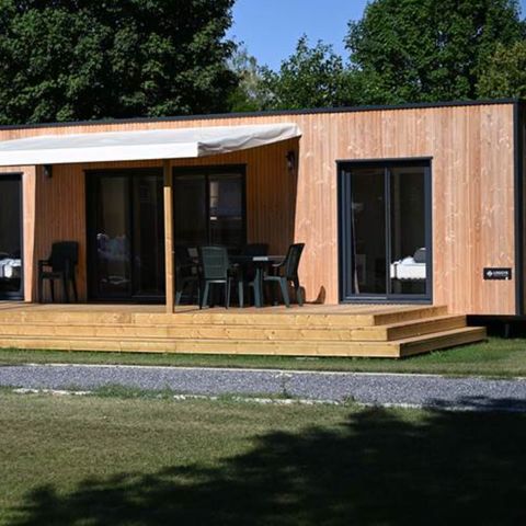 Lodge 4 personen - Lodge Serenity 33,9 m² - 2 Schlafzimmer + 2 Bäder + Terrasse + TV