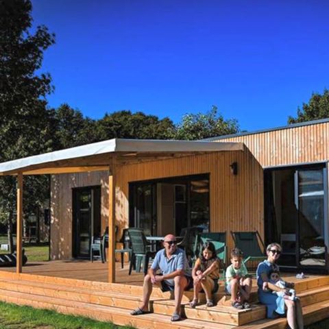 Lodge 4 personen - Lodge Serenity 33,9 m² - 2 Schlafzimmer + 2 Bäder + Terrasse + TV