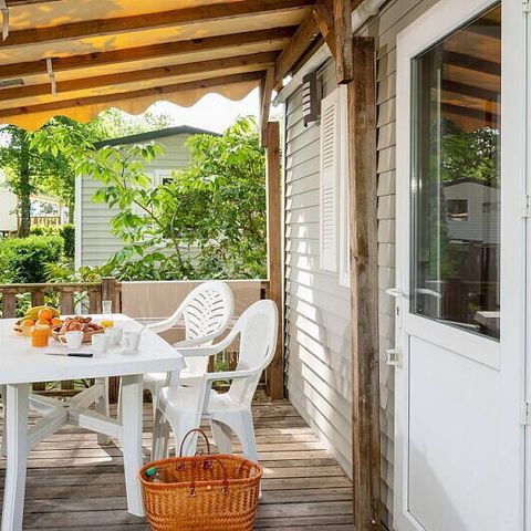Mobilheim 6 Personen - Mobilheim | Comfort | 3 Zi. | 6 Pers. | Erhöhte Terrasse