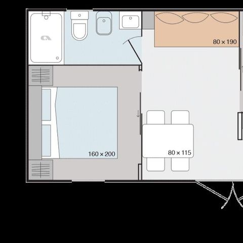 Mobilheim 6 Personen - Glam