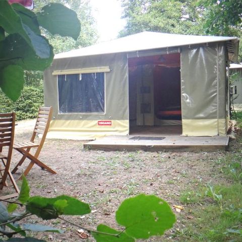 Bungalowzelt 4 Personen - CARAÏBES 20m² 2 Schlafzimmer (Samstag bis Samstag)