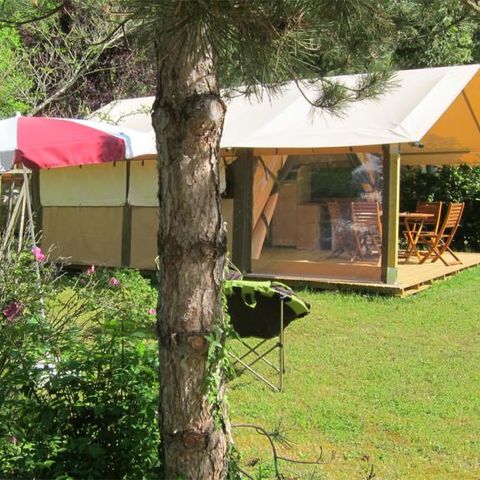 Safarizelt 5 Personen - Lodge VICTORIA 30m² - Luxusausführung (Samstag bis Samstag)
