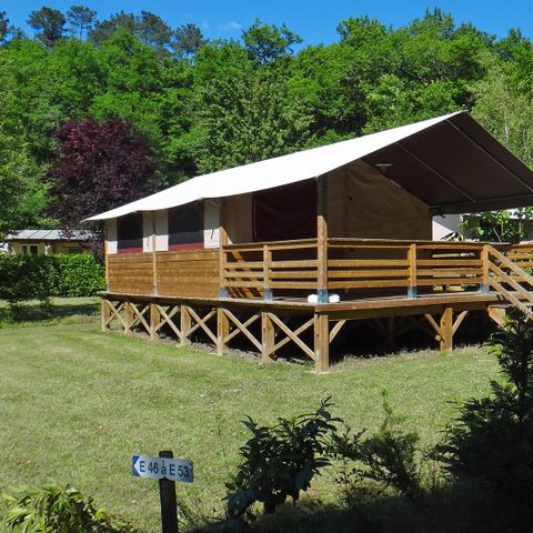Safarizelt 5 Personen - Lodge NIAGARA 40m² mit Bad (Samstag bis Samstag)