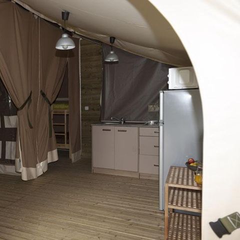 Safarizelt 5 Personen - Lodge NIAGARA 40m² mit Bad (Samstag bis Samstag)