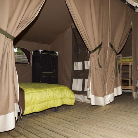 Safarizelt 5 Personen - Lodge NIAGARA 40m² mit Bad (Samstag bis Samstag)