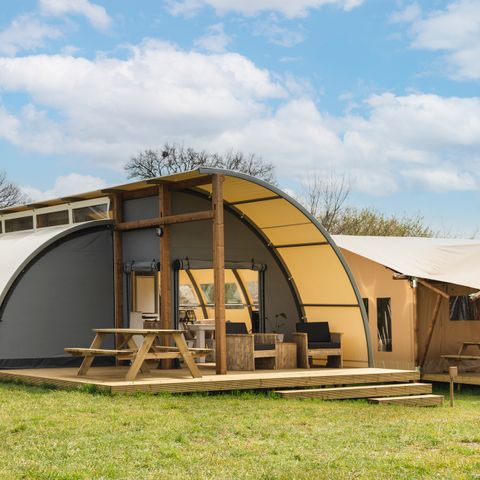 LODGE 5 Personen - Panorama mit privaten Sanitäranlagen