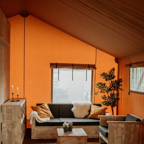 SafariZelt 4 Personen - mit eigenem Sanitärbereich (max. 2 Erwachsene)