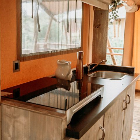 SafariZelt 4 Personen - mit eigenem Sanitärbereich (max. 2 Erwachsene)