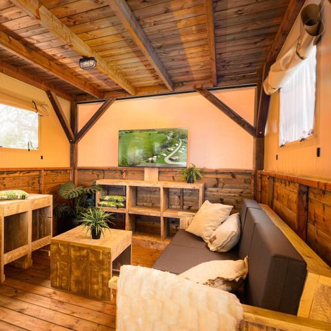 AUßERGEWÖHNLICHE UNTERKUNFT 6 Personen - Baumhauszelt auf der Regge mit eigenen sanitären Anlagen