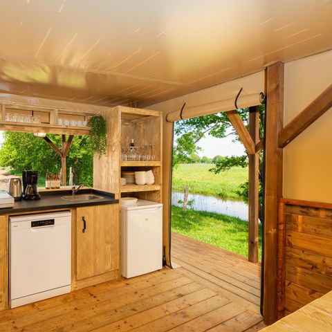 AUßERGEWÖHNLICHE UNTERKUNFT 6 Personen - Baumhauszelt auf der Regge mit eigenen sanitären Anlagen