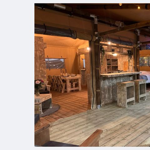 SafariZelt 5 Personen - Safari-Suite mit eigenem Bad | 5 Personen