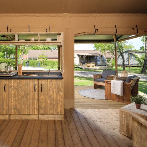Safarizelt 5 Personen - Safari-Suite mit eigenem Bad