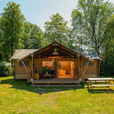 Safarizelt 8 Personen - Safarizelt mit privaten sanitären Anlagen | 8 Personen